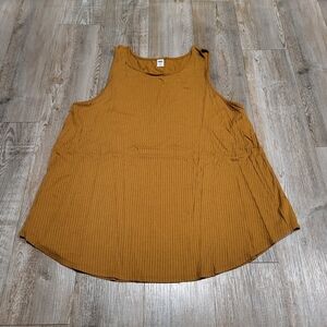 Old Navy Ribbed Mustard Luxe Cotton Layering Tank Top Women's Size Large